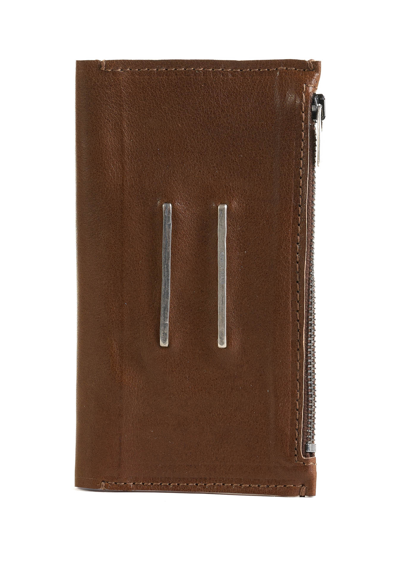 daniele basta leather and silver bags - FRONT
